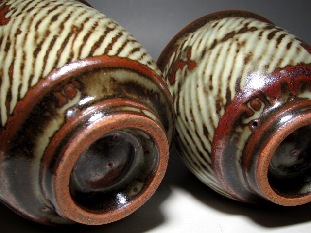 島岡達三 象嵌夫婦湯呑 「益子焼の中興の祖」　　　　　　　m38_画像8