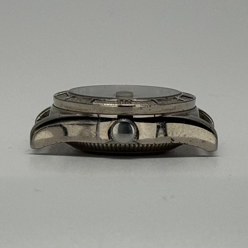 ☆稼働品☆ CHRISTIAN MODE CM-5004 腕時計 自動巻 デイト SV925ケース ブラック文字盤 フェイスのみ ケース幅約27mm_画像3