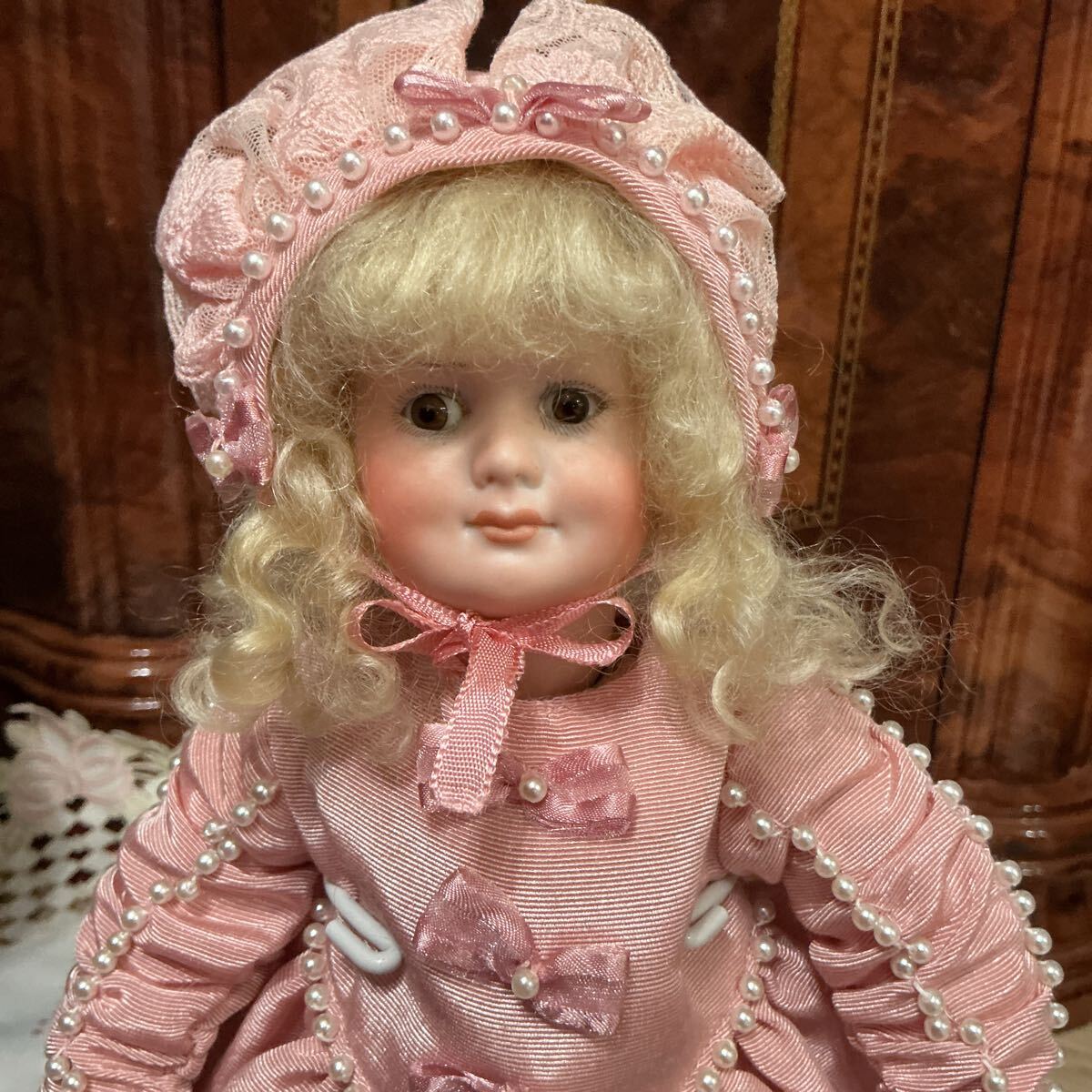 アンティークビスクドール　アーモンドマルセル　クローズドマウス_画像2