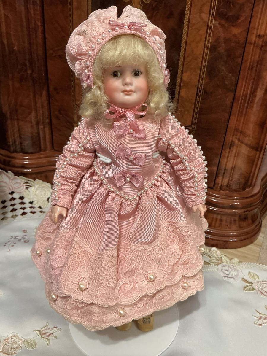 アンティークビスクドール　アーモンドマルセル　クローズドマウス_画像1