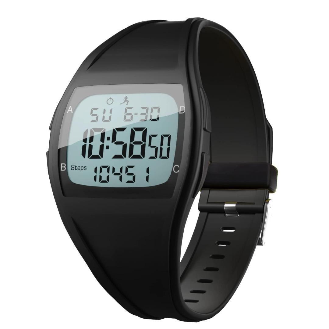 腕時計型万歩計・歩数計 オールブラック_画像1