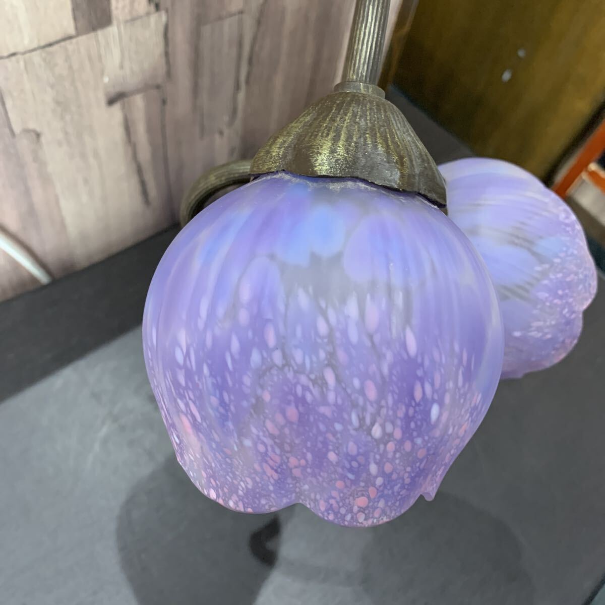 （TUK005）HOYA シャルム ド ルミエール 花あかり クリスタルライト LSH222 テーブルランプ 照明 1997年製 中古品 現状品_画像3