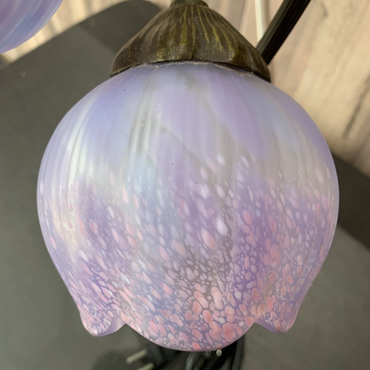 （TUK005）HOYA シャルム ド ルミエール 花あかり クリスタルライト LSH222 テーブルランプ 照明 1997年製 中古品 現状品_画像5