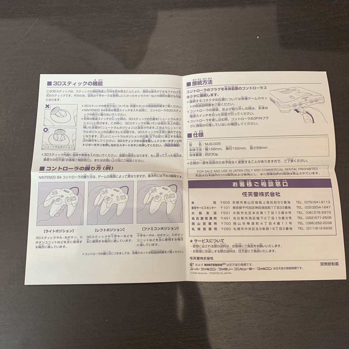 （FUK095） ☆未使用品☆ 任天堂 Nintendo ニンテンドー64 コントローラー NUS-005 ゴールド 箱入り　中古品_画像6