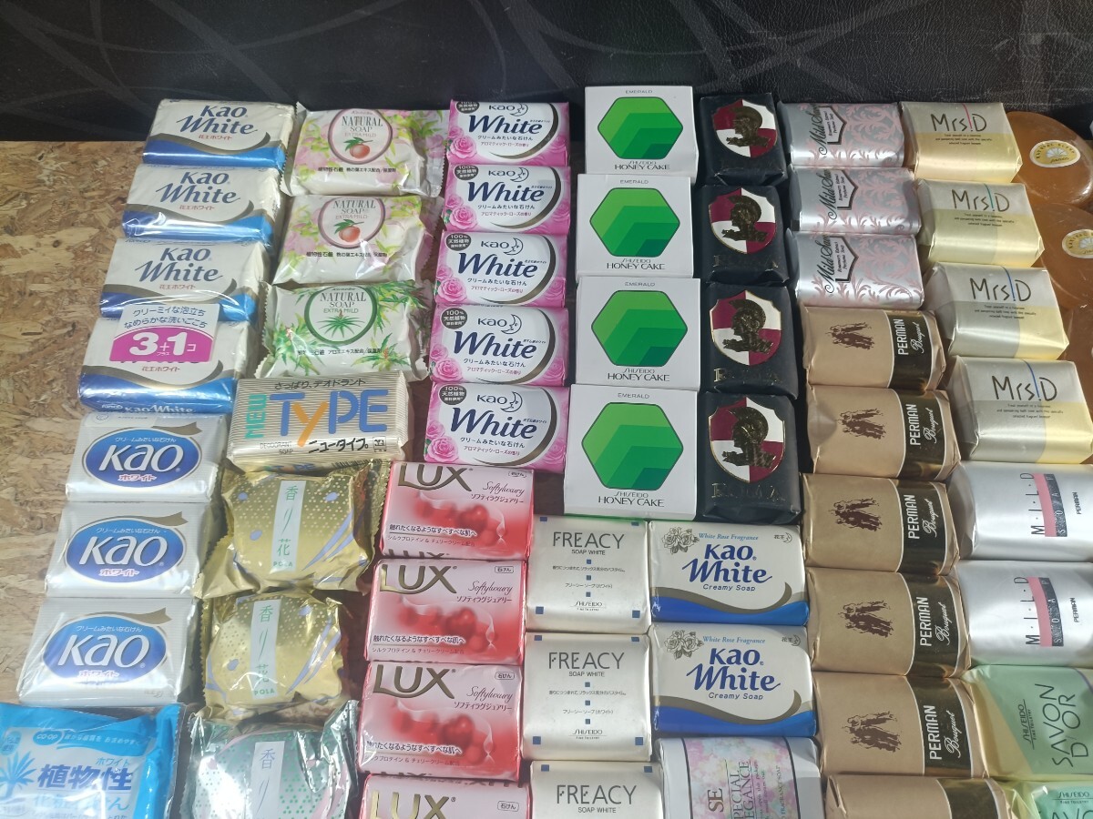 (UK082)固形石鹸 １７０個まとめ 花王 牛乳石鹸 COW 植物物語など ソープ 石けん せっけん 現状品_画像2