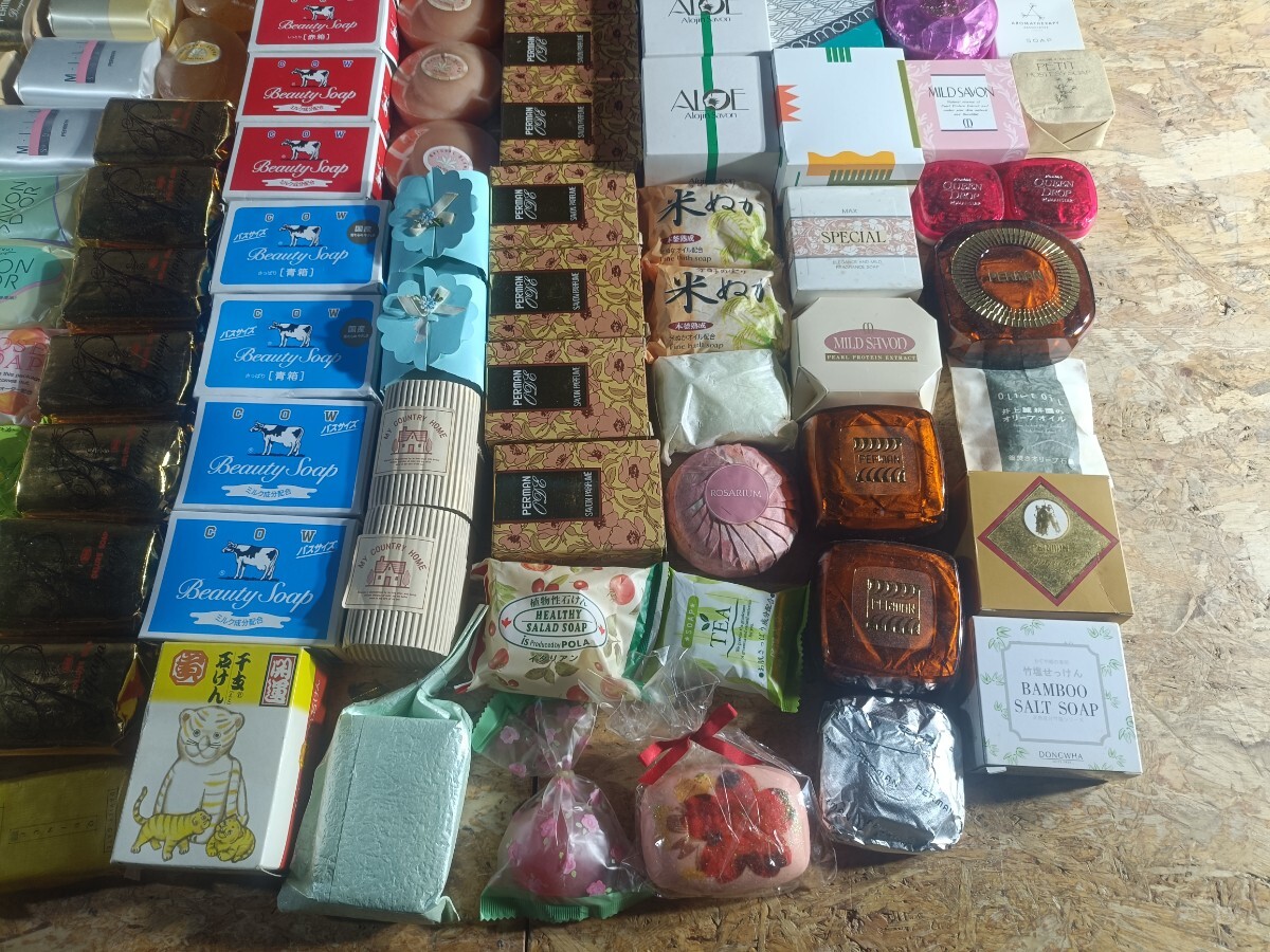 (UK082)固形石鹸 １７０個まとめ 花王 牛乳石鹸 COW 植物物語など ソープ 石けん せっけん 現状品_画像7