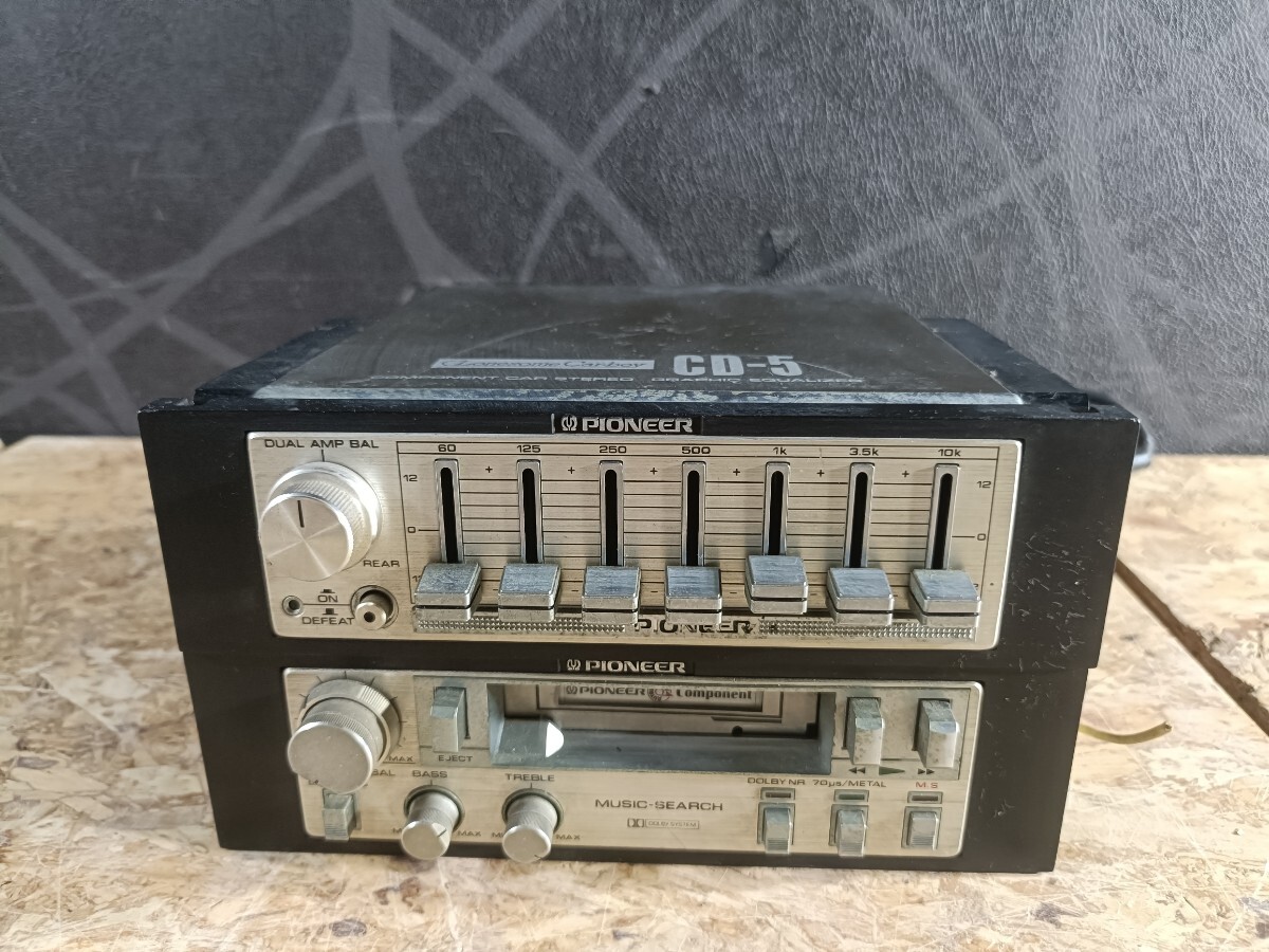 (UK087)【動作未確認品】PIONEER ロンサムカーボーイ CD-5/KP-404G/GM-4/GM-40 パイオニア カーステレオ デッキ カー用品 現状品_画像2