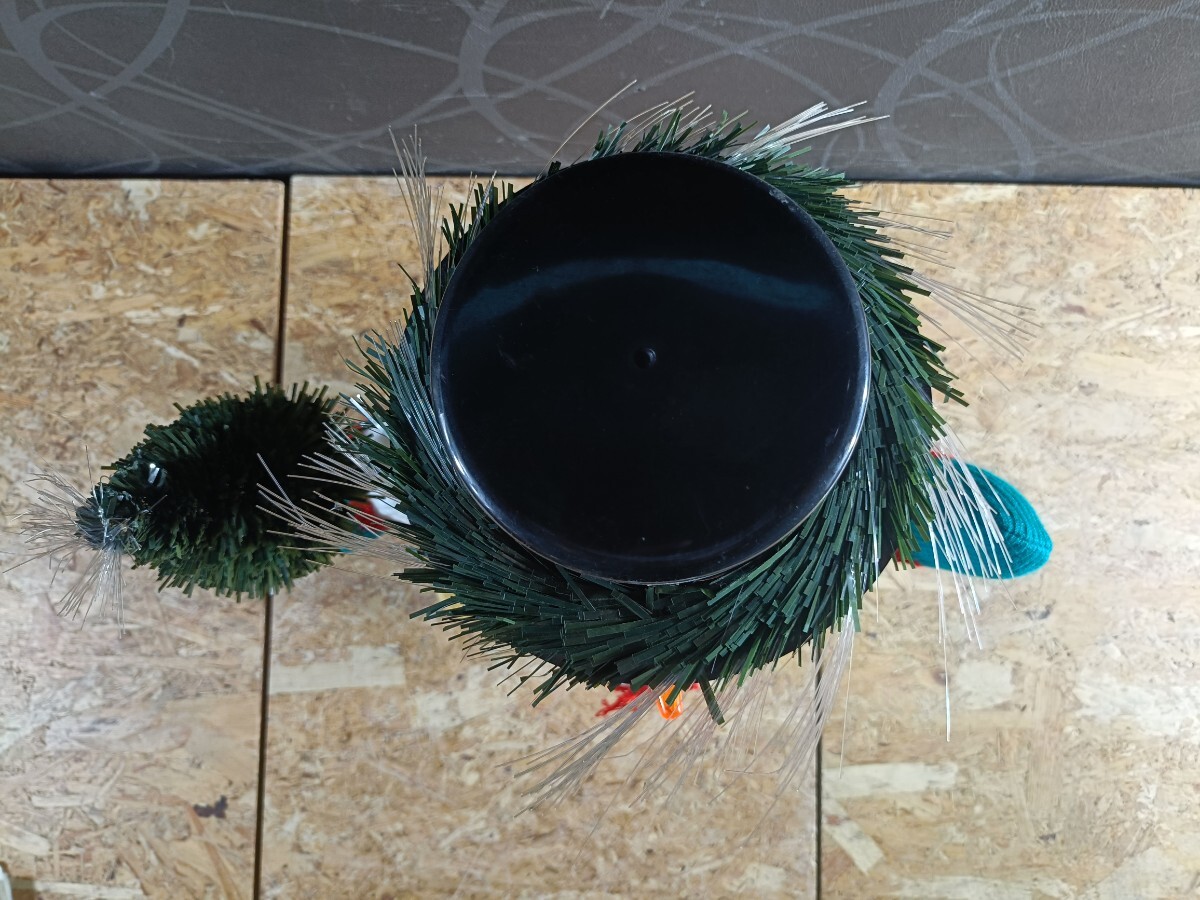 (UK095)訳アリ クリスマス イルミネーション スノーマン FIBRE OPTIC SNOWMAN 雪だるま インテリア 置物 Xmas モチーフライト 現状品_画像5