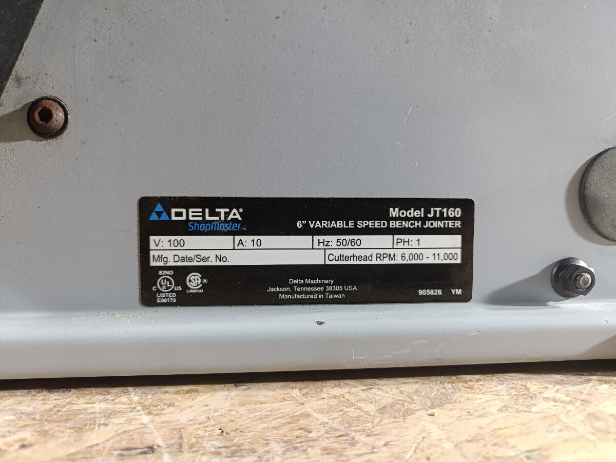 (UK096)DELTA стол хорошо сделанный вдавлено . can naJT160 2003 Delta электроинструмент 100V рубанок электрорубанок дерево обработка текущее состояние товар 