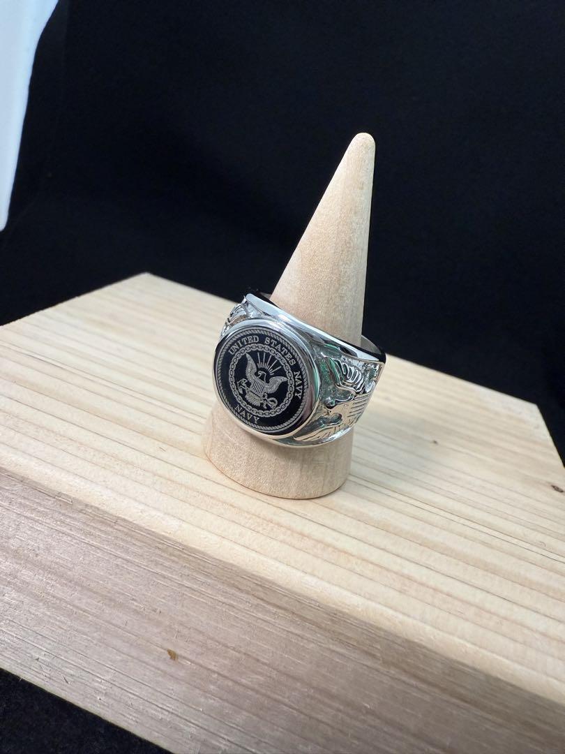 アメリカ 海軍 NAVY ミリタリー リング ロゴ鏡面仕上げ サイズ24号_画像5