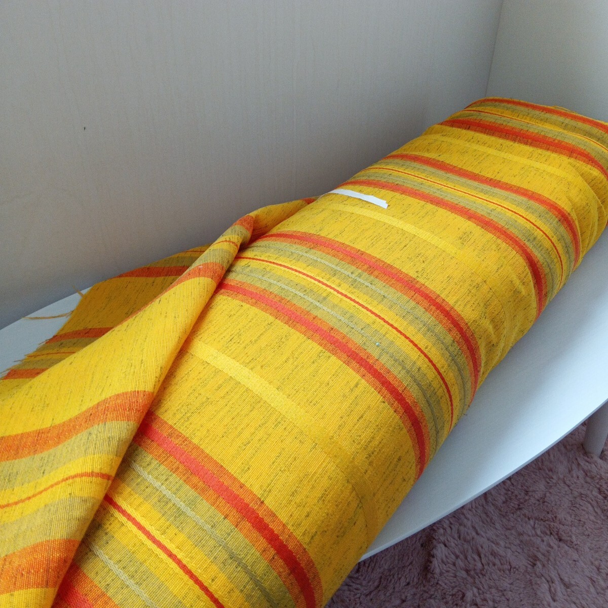  последний! не использовался 6 метров неиспользуемый товар Mid-century занавески ткань 70~80 годы - gire лоскут ткань античный Showa Retro pop 