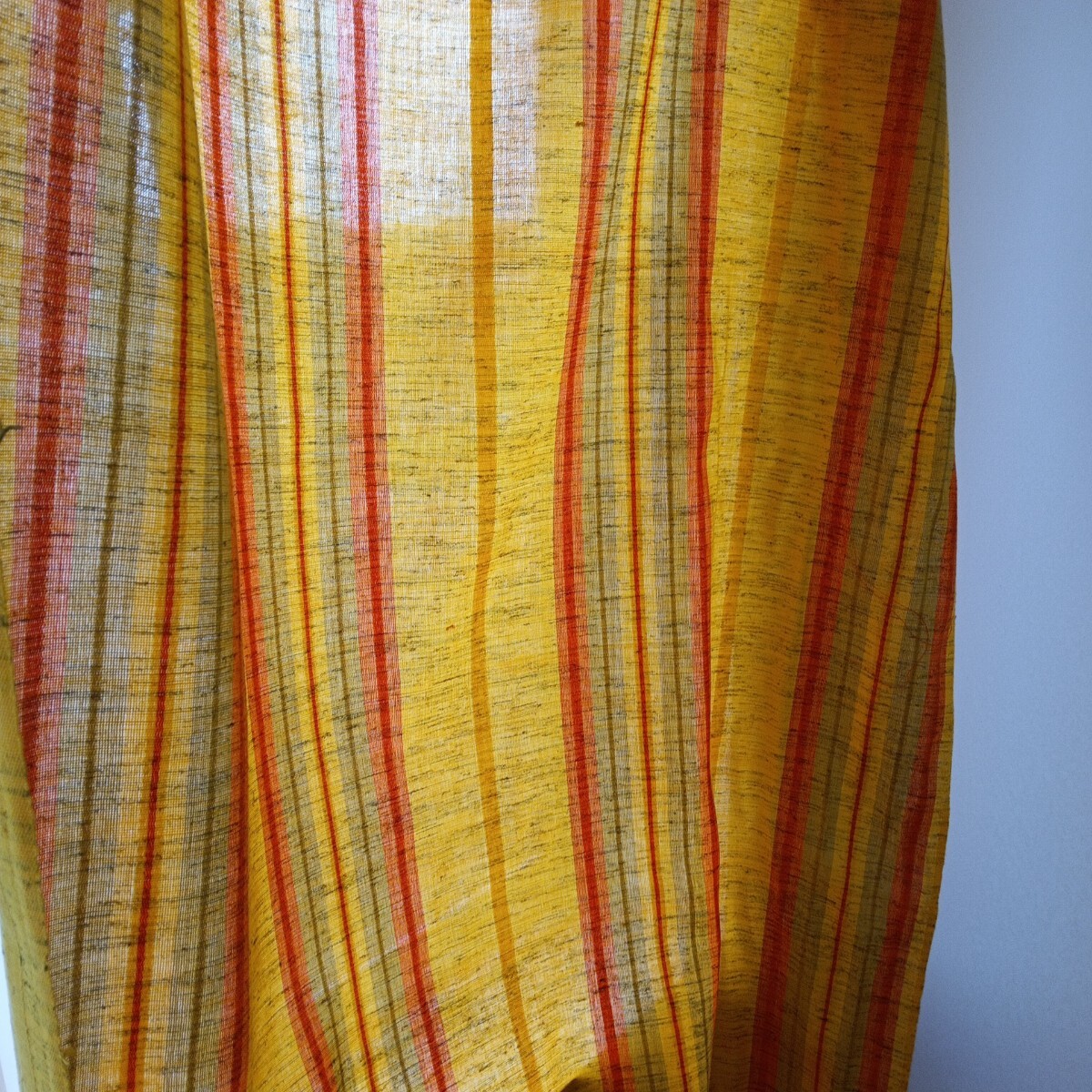  последний! не использовался 6 метров неиспользуемый товар Mid-century занавески ткань 70~80 годы - gire лоскут ткань античный Showa Retro pop 