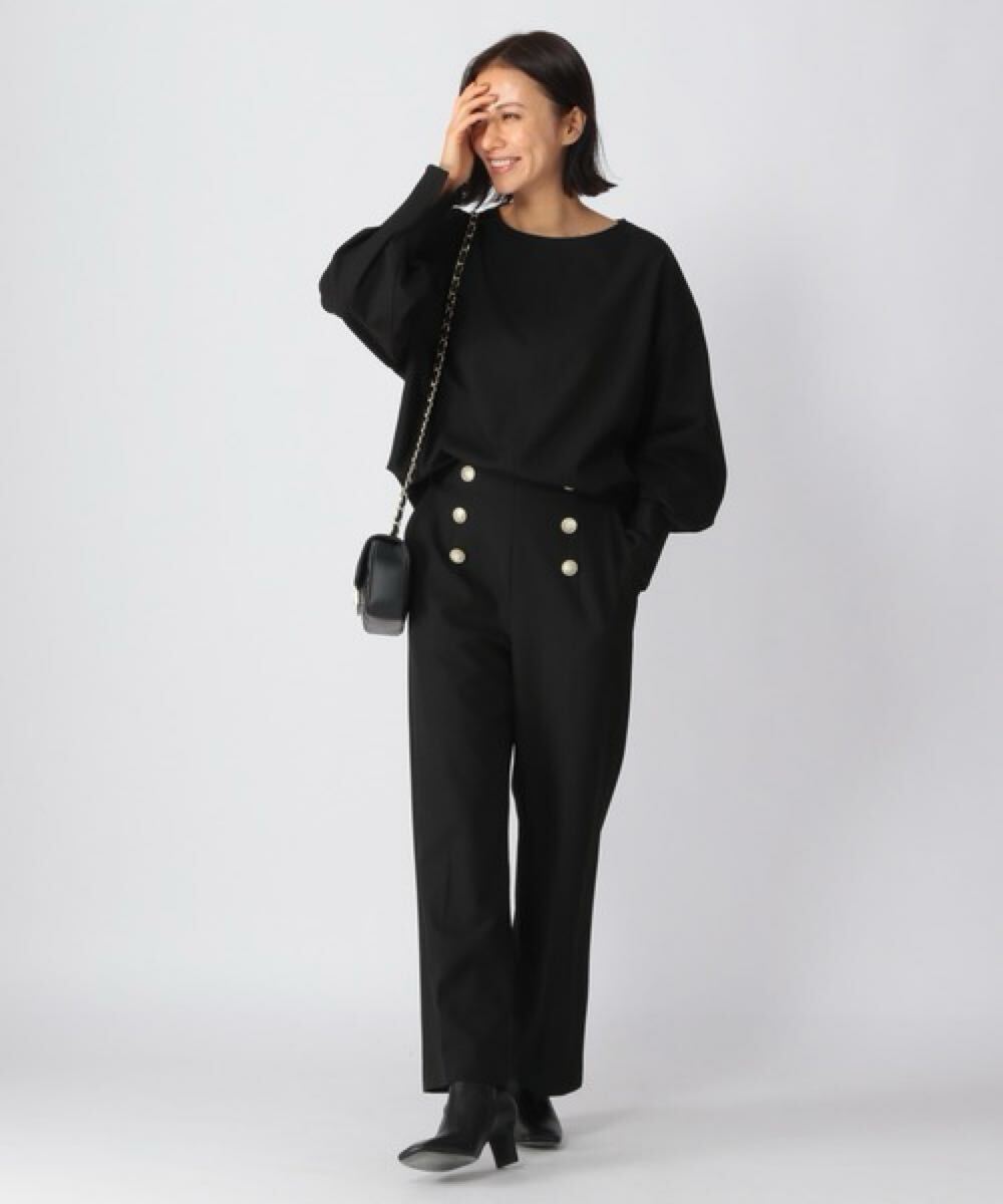 ほぼ新品＊BARNYARDSTORM ソフトサーモプルオーバー 上品 裏起毛 黒_画像4