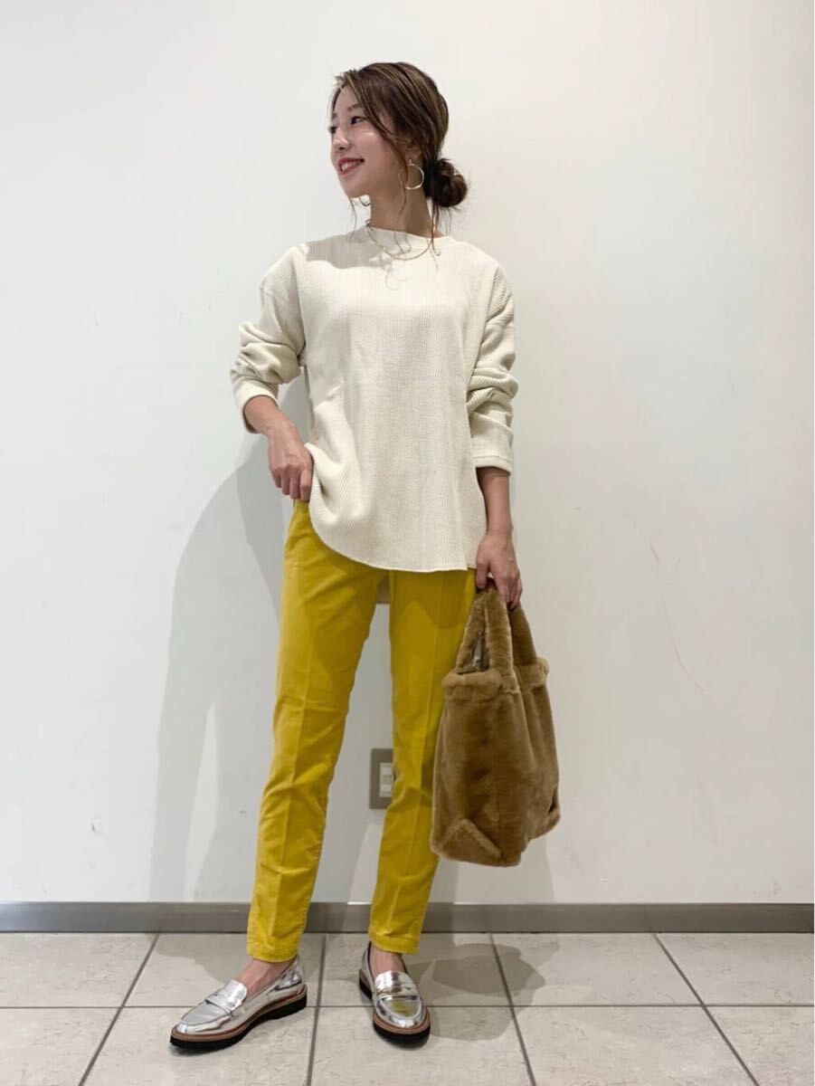 2回着用★ BARNYARDSTORM 細コールスリムパンツ　マスタード　575_画像6