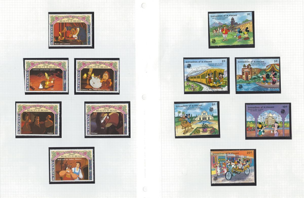  Disney зарубежный марка 53 листов не использовался 