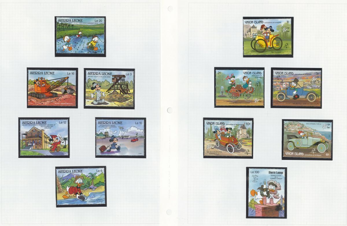  Disney зарубежный марка 49 листов не использовался 