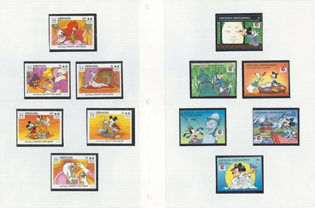  Disney зарубежный марка 49 листов не использовался 