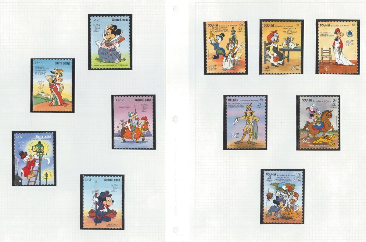 Disney зарубежный марка 53 листов не использовался 