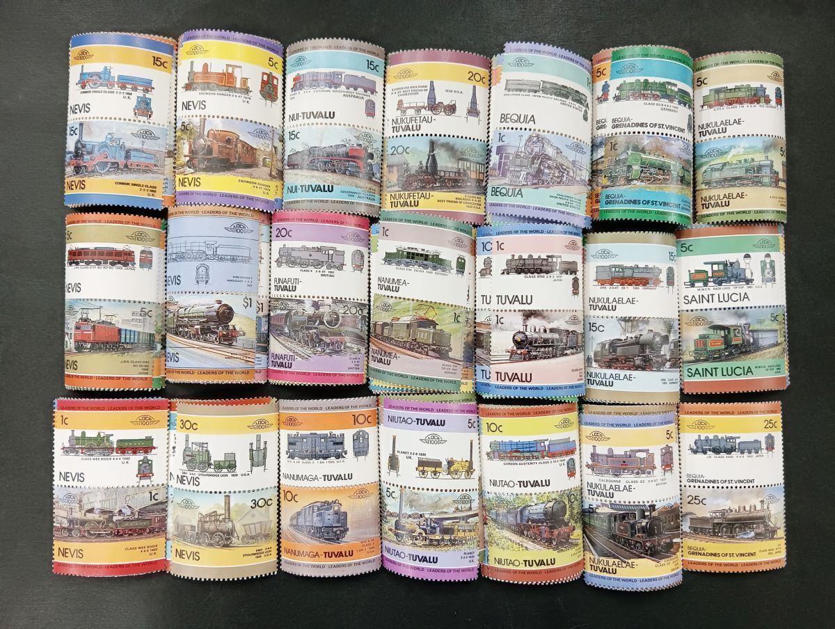  зарубежный марка tsu bar, Carib море различные остров мир. ряд машина пара 143 листов не использовался шарнир следы нет 