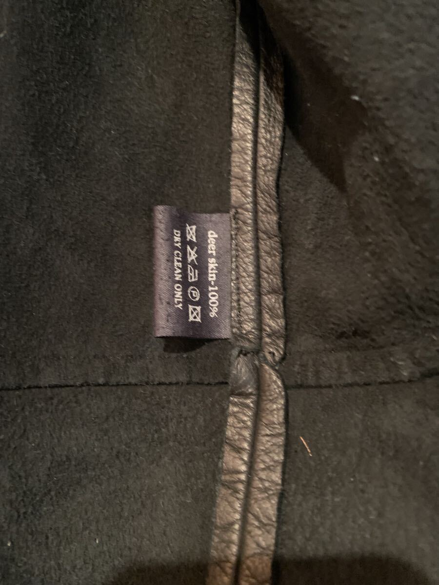 45R 45rpm 鹿皮ジャケット 黒 サイズ5 メンズM-Lサイズ 中古品_画像6