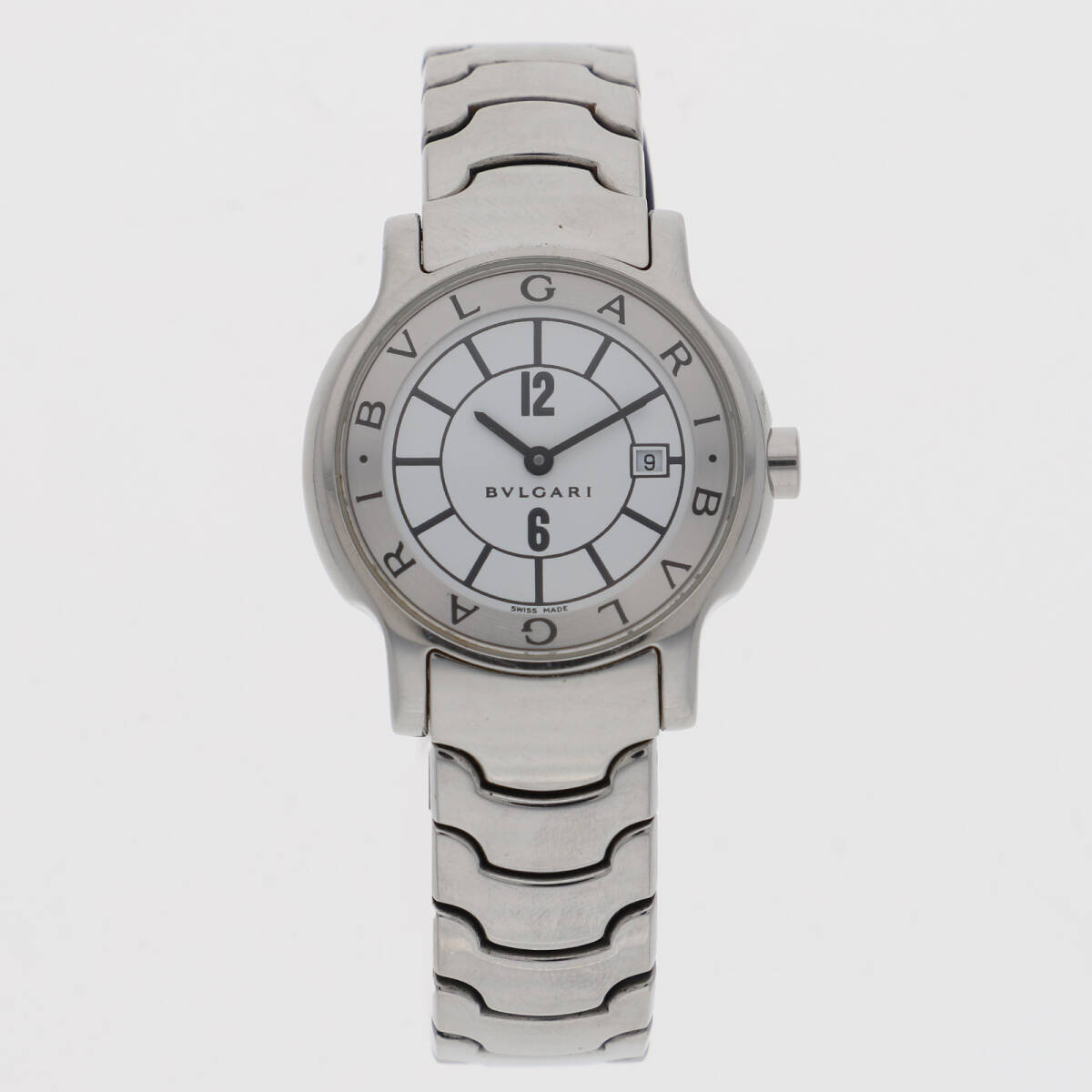BVLGARI ブルガリ ST29S ソロテンポ ホワイトダイヤル SS クオーツ レディース【137746】_画像6