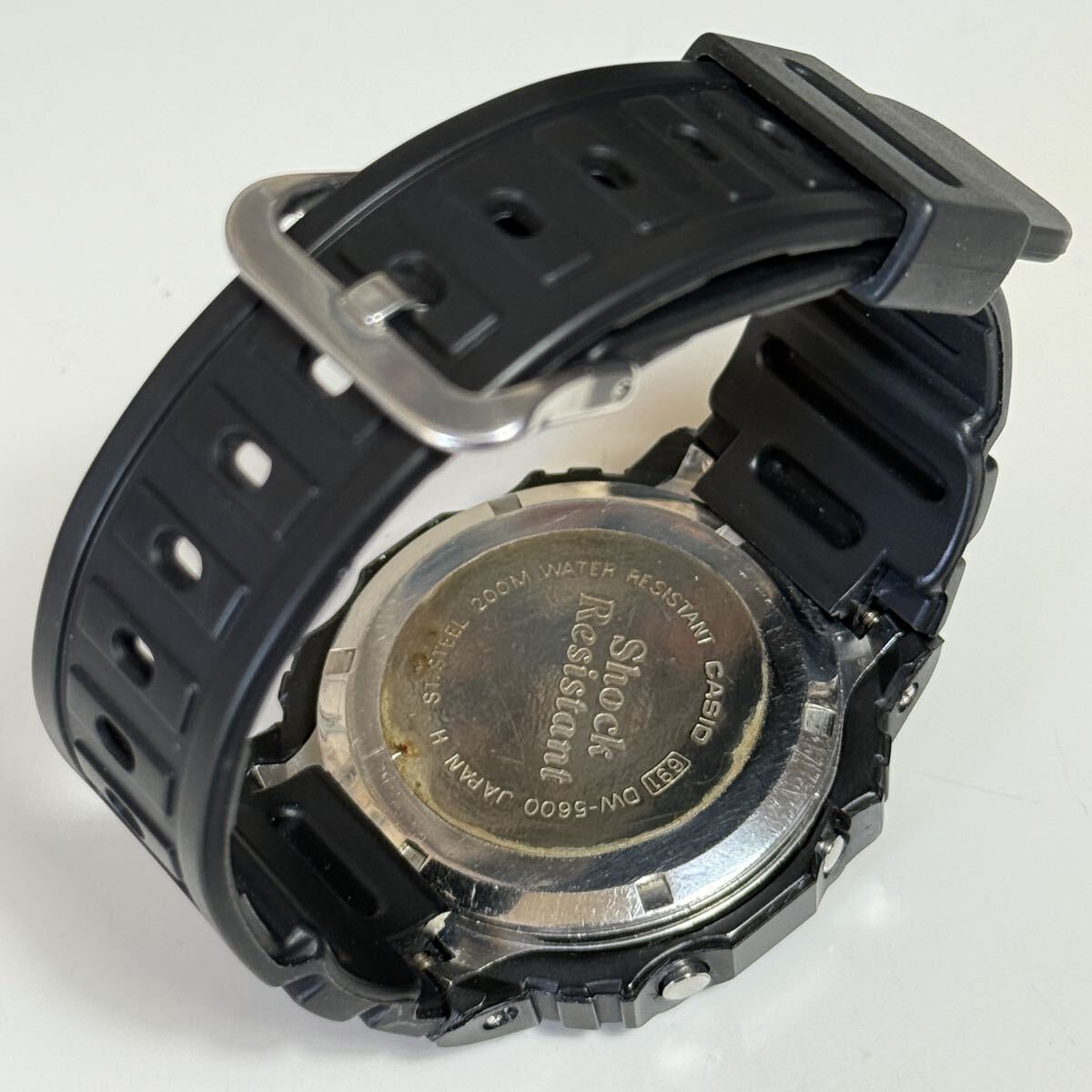 G-SHOCK DW-5600C-1V 691 海外生産スピードキアヌモデル オレンジ豆球 超美品 スクリューバック_画像7