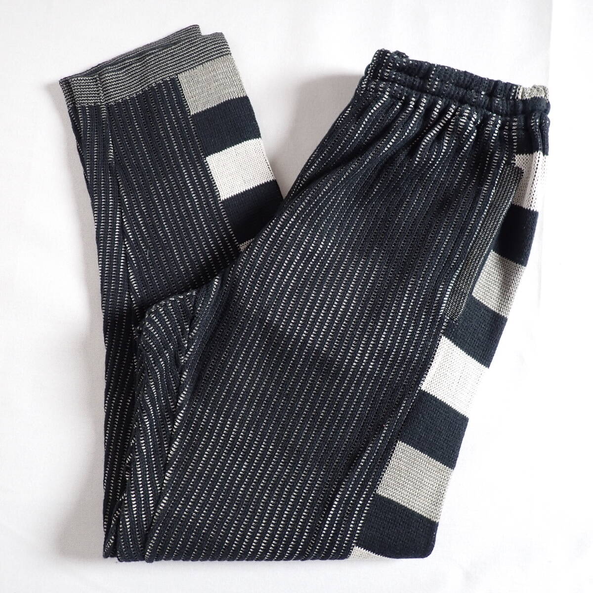 【80s 筆タグ オンリミット期】状態良好 イッセイ ミヤケ メン ISSEY MIYAKE MEN ボーダー ニットパンツ アーカイブ ヴィンテージ_画像1
