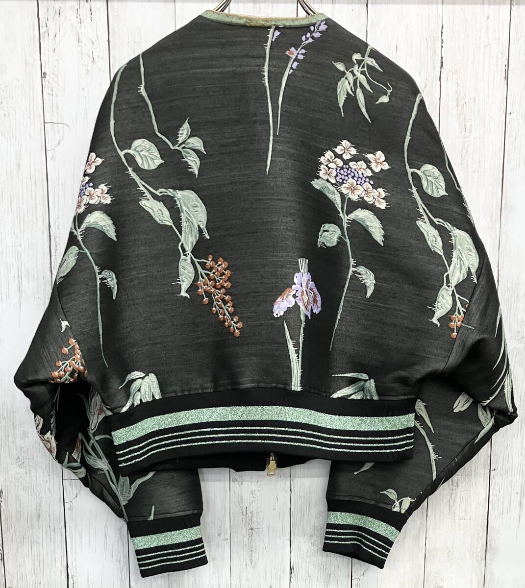 mame kurogouchi Cropped Bomber Jacket マメクロゴウチ ボンバージャケット 花柄 ブルゾン size2_画像2