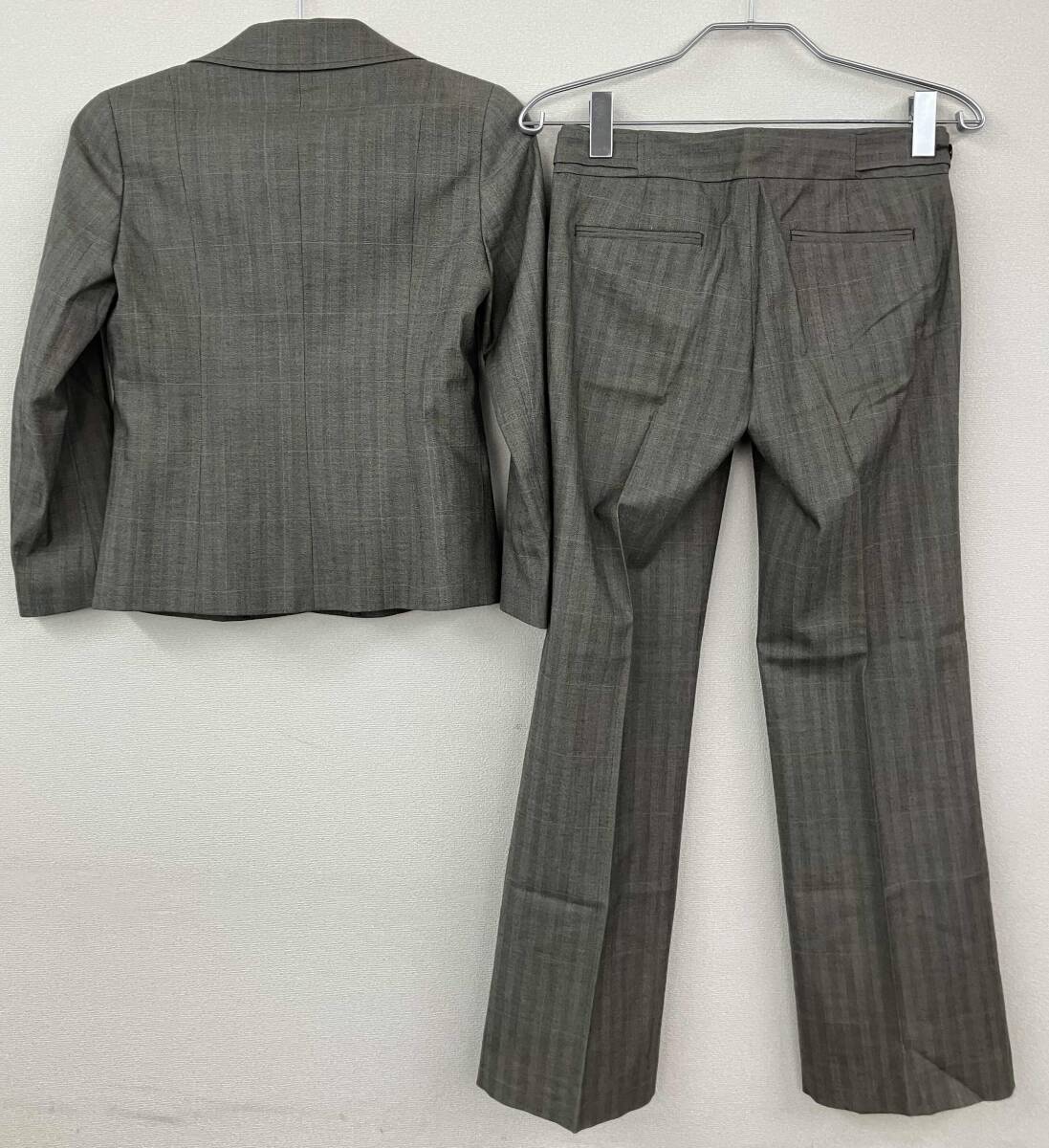 theory セオリー　ウール混　パンツスーツ　サイズ2 茶系_画像2