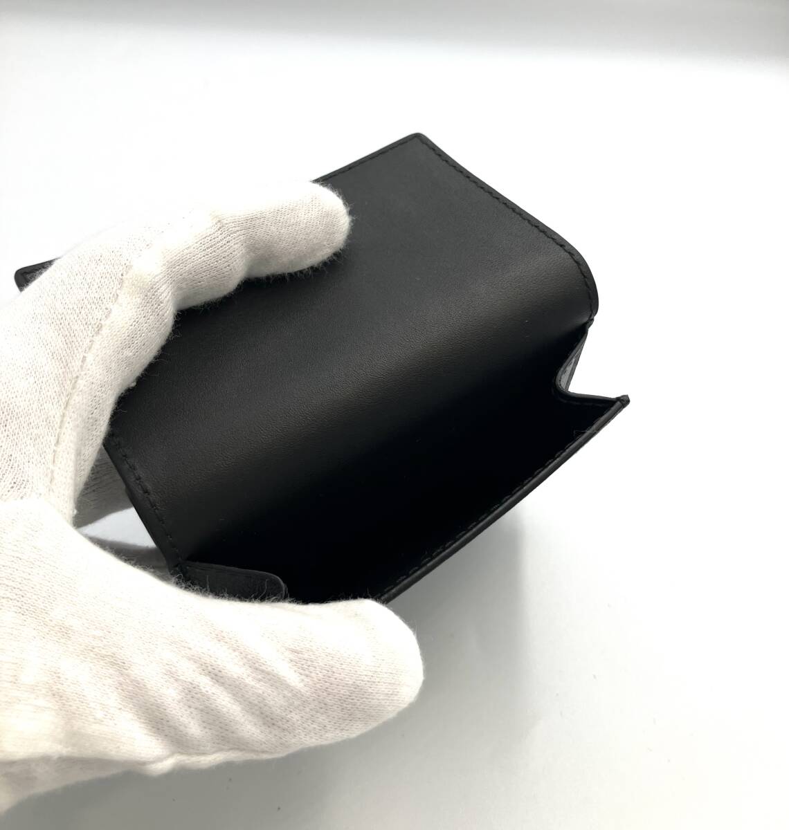 LOEWE リネントライフォールドウォレット／ブラック 財布_画像7