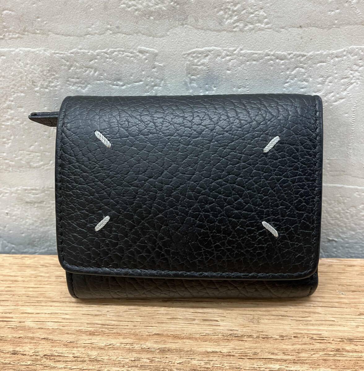 ★ Maison Margiela メゾン マルジェラ 三つ折り財布 SA3UI0010 P4455 T8013 黒 ミニウォレット_画像2