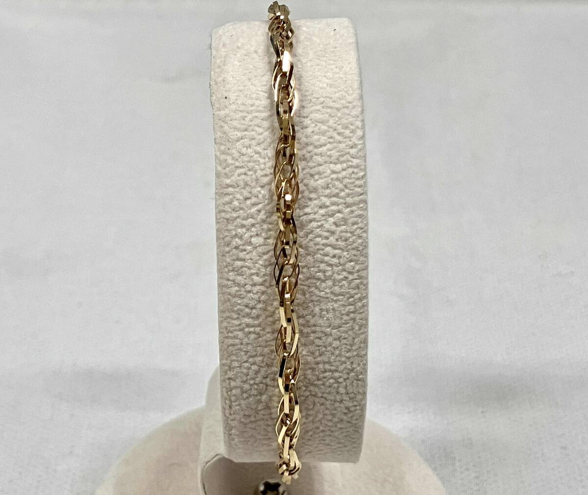 K18 ブレスレット 18cm 2.5g 幅0.3cm 引き輪_画像3