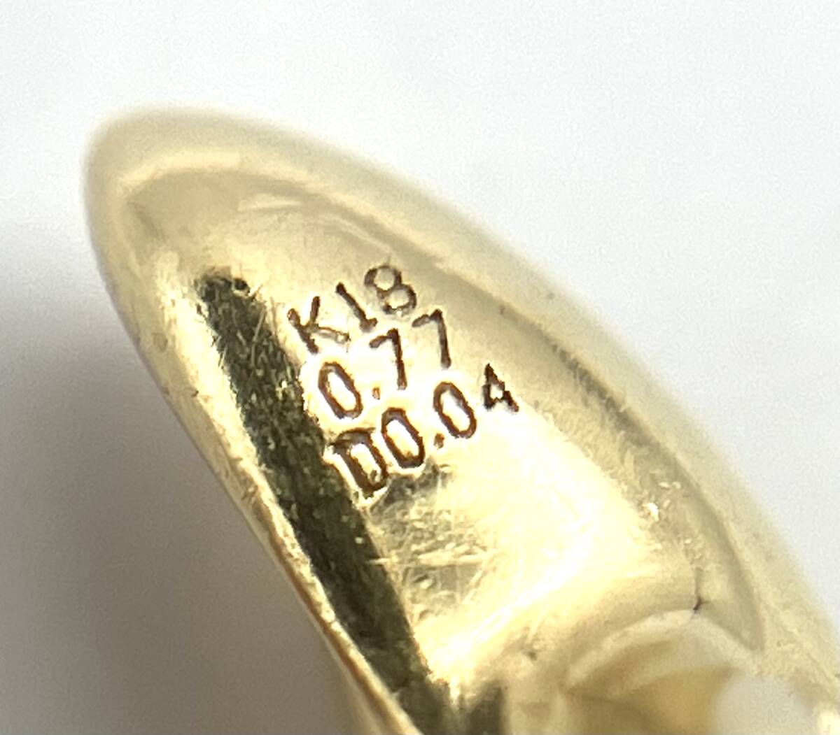 K18 トップ イエローサファイア0.77ct／ダイヤモンド0.04ct／2.0g うさぎ ソーティング付き_画像6