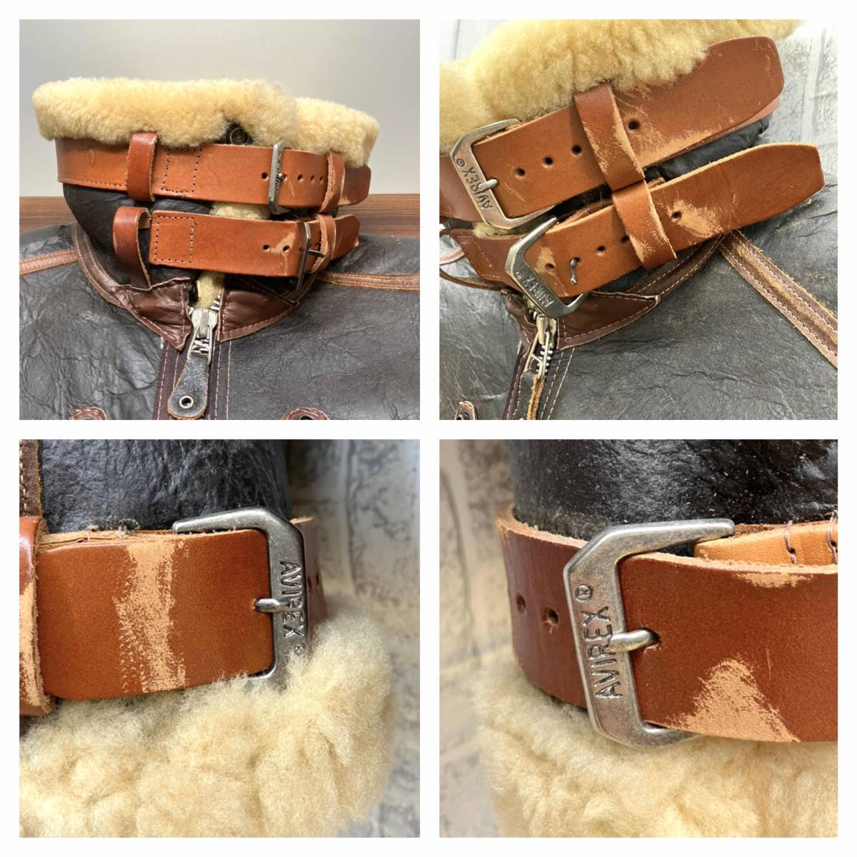 ★AVIREX アヴィレックス B-3 ムートンジャケット サイズ38 30H-5595_画像7