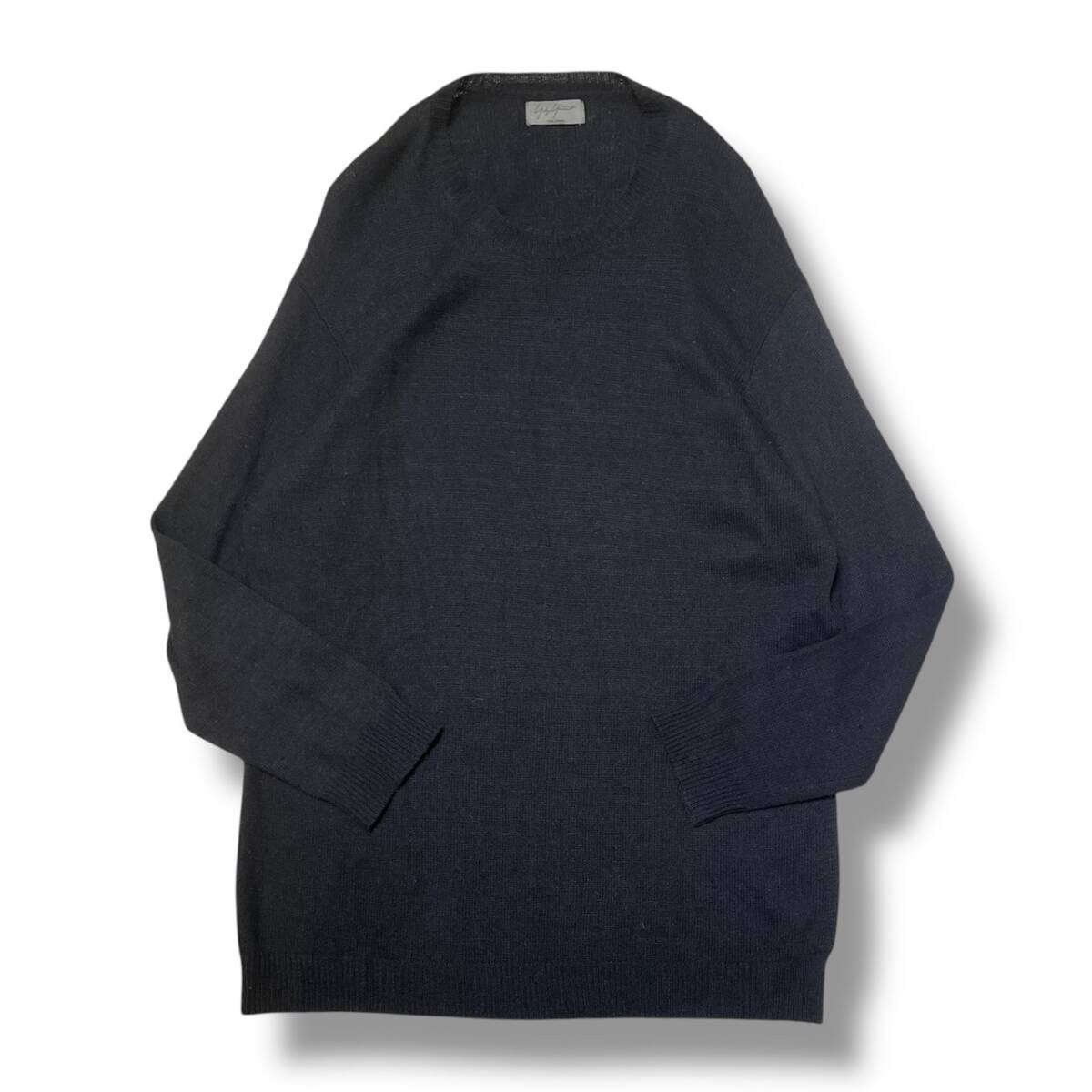 12aw YOHJI YAMAMOTO POUR HOMME ニット カシミヤ混アシンメトリーニット HD-K86-189 サイズ3 ヨウジヤマモトプールオム_画像1