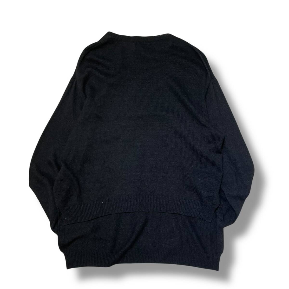 12aw YOHJI YAMAMOTO POUR HOMME ニット カシミヤ混アシンメトリーニット HD-K86-189 サイズ3 ヨウジヤマモトプールオム_画像2