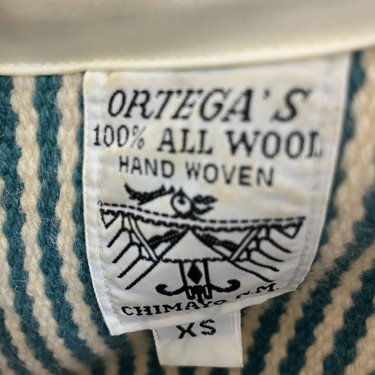 ORTEGA's / オルテガ / チマヨベスト / JEYOKA / ストライプ / 表記サイズXS / グリーン&ベージュ_画像3