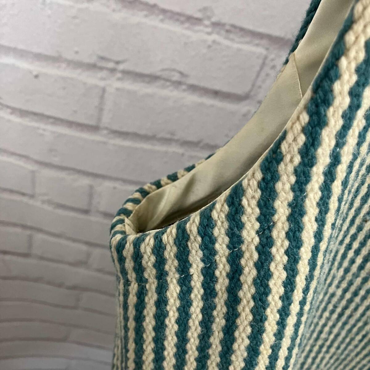 ORTEGA's / オルテガ / チマヨベスト / JEYOKA / ストライプ / 表記サイズXS / グリーン&ベージュ_画像9