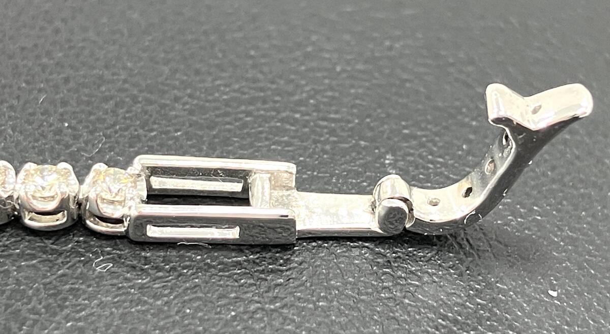 【ソーティング付き】K18WG 約16cm ダイヤ2.0ct 7.6g ブレスレット テニスダイヤ レディース ホワイトゴールド_画像6