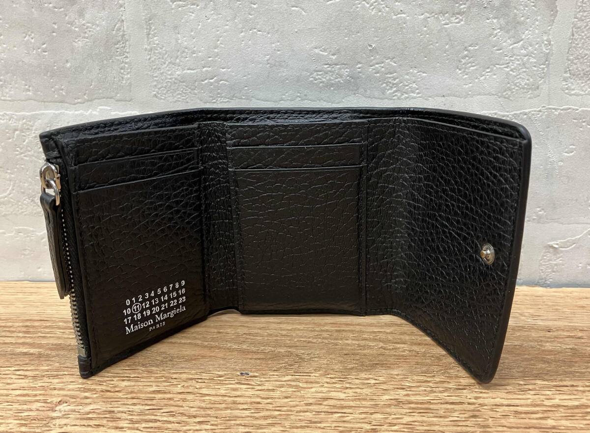 ★ Maison Margiela メゾン マルジェラ 三つ折り財布 SA3UI0010 P4455 T8013 黒 ミニウォレット_画像3