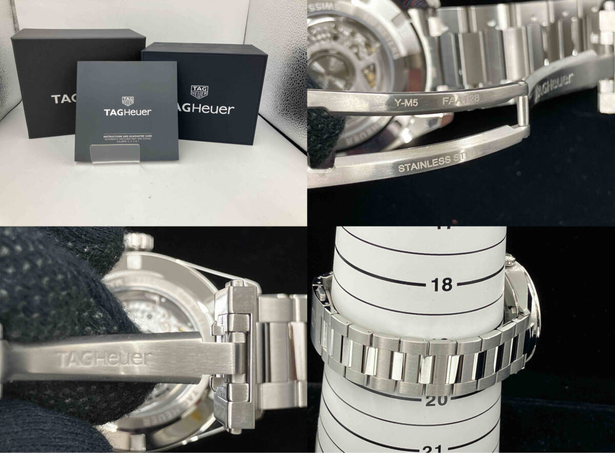 TAG HEUER タグホイヤー カレラ 自動巻き ツインタイム デイト 青文字盤 WBN201A タイミング調整済_画像5