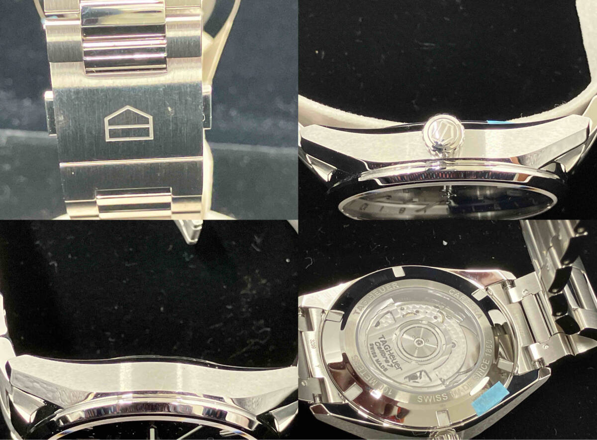 TAG HEUER タグホイヤー カレラ 自動巻き ツインタイム デイト 青文字盤 WBN201A タイミング調整済_画像4