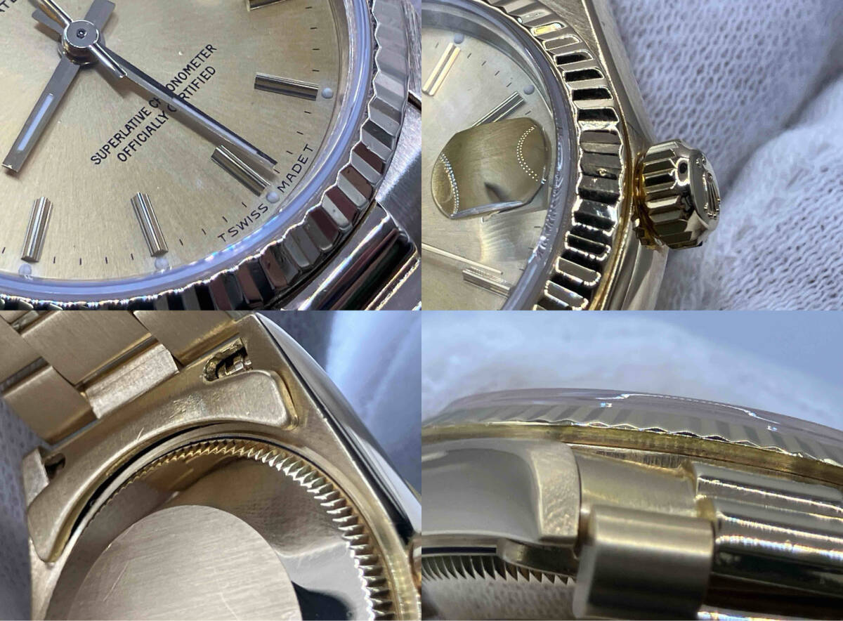 稼働品 OH済み ROLEX ロレックス 68278 デイトジャスト 18K 総重量約 98.6g 金無垢 自動巻き 腕時計 付属品付き_画像4