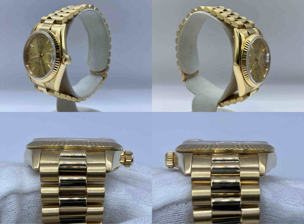 稼働品 OH済み ROLEX ロレックス 68278 デイトジャスト 18K 総重量約 98.6g 金無垢 自動巻き 腕時計 付属品付き_画像3