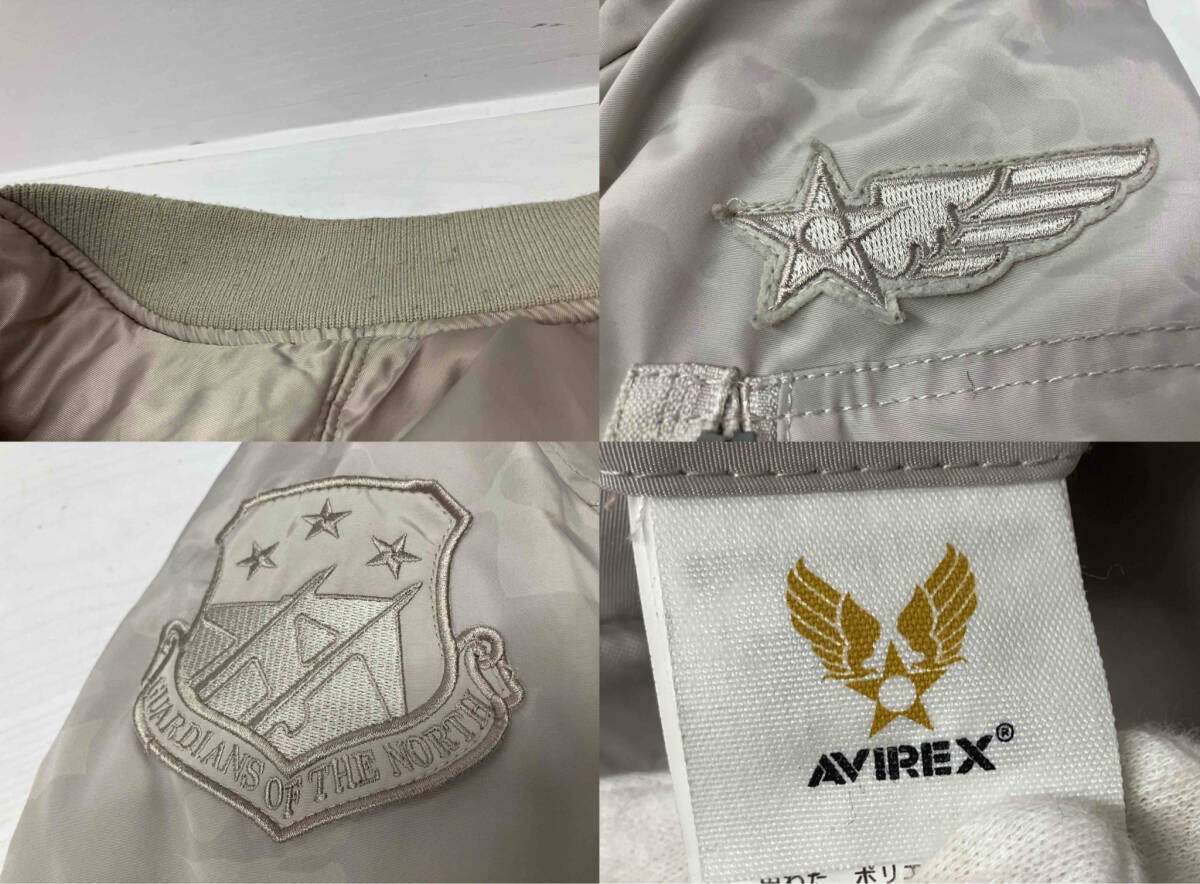 AVIREX アヴィレックス MA-1 ジャケット 6162157 カモフラプリント ブルゾン グレー サイズXL 通年_画像4
