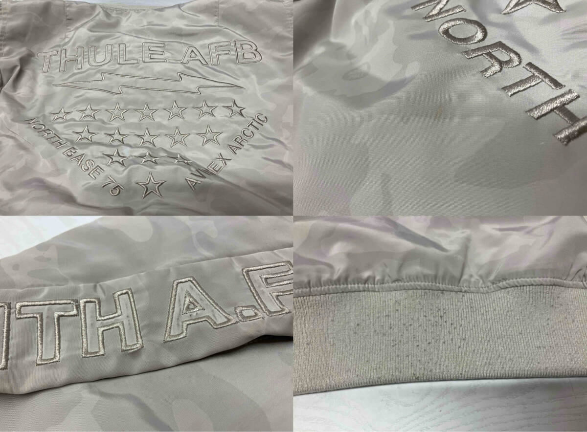 AVIREX アヴィレックス MA-1 ジャケット 6162157 カモフラプリント ブルゾン グレー サイズXL 通年_画像9