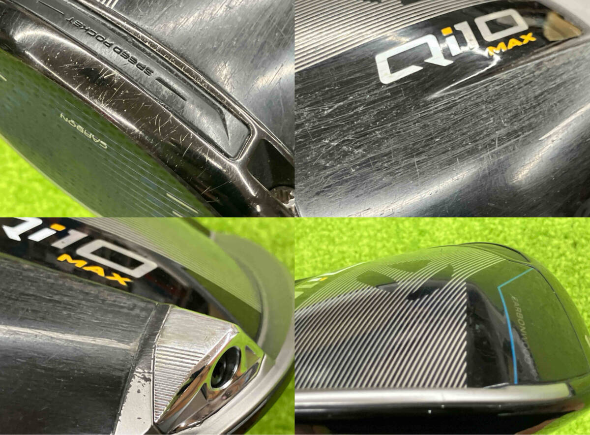 テーラーメイド TaylorMade レフティ ドライバー Q10 MAX 10.5度 Diamana MITSUBISHI CHEMICAL フレックスSR ヘッドカバー付き 左利き_画像9