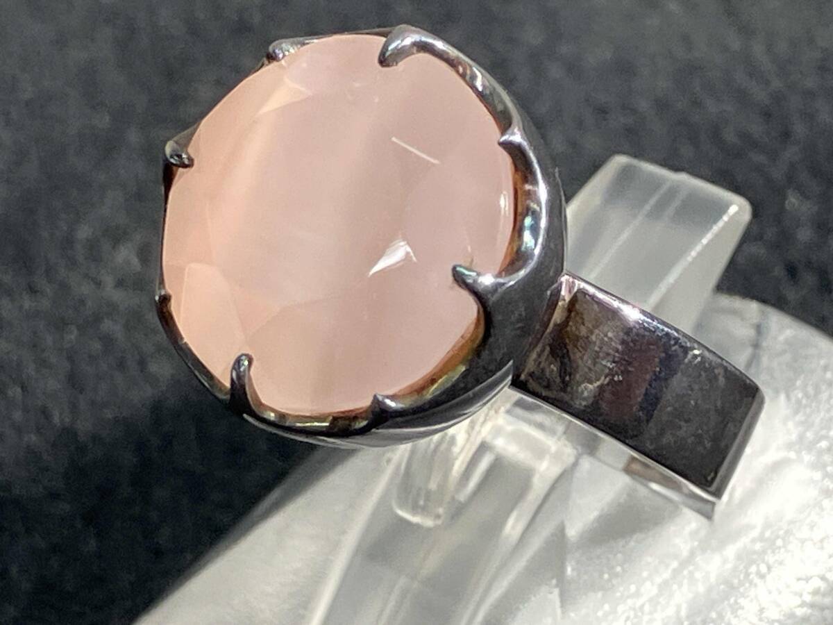 MARS silver ピンクストーン リング 9号 リング幅 0.4cm 総重量 7.7g 小傷あり_画像2