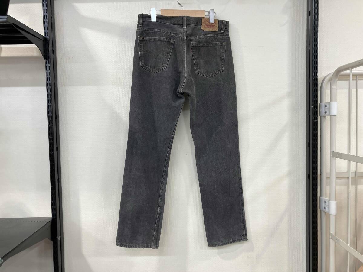 Levi's リーバイス ブラックデニムパンツ ジーンズ W34 L32 501-0658 灰色 グレー メンズ ボタン裏653刻印 USA製 ボタンフライ_画像2