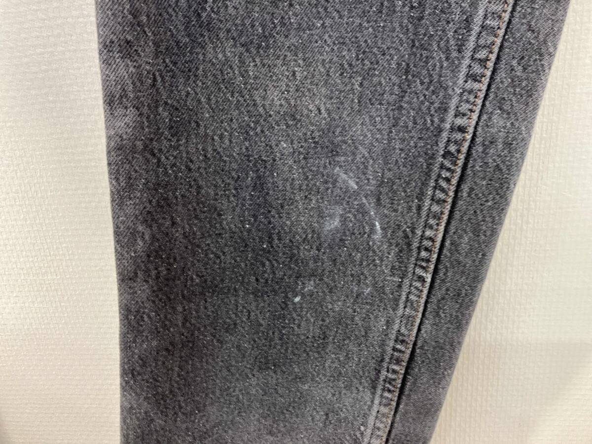 Levi's リーバイス ブラックデニムパンツ ジーンズ W34 L32 501-0658 灰色 グレー メンズ ボタン裏653刻印 USA製 ボタンフライ_画像7